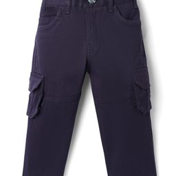 Rikidoos Solid Pocket Detailed Cargo Pant - Navy Blue-image-83