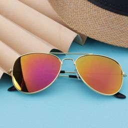 PASSION PETALS Colour Blocked Aviator Sunglasses - Pink-image-40