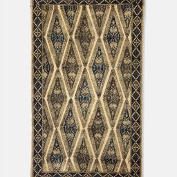 Fabindia Beige & Blue Kalamkari PrintedDhurries-image-6