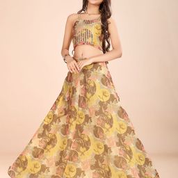 Tasarika Girls Printed Ready to Wear Lehenga & Blouse With Dupatta-image-89