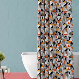 ArtzFolio Black & White Printed Waterproof Shower Curtain-image-92