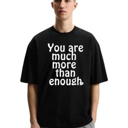 Fashnobic Men Typography Printed Round Neck Cotton Oversized T-shirt-image-15