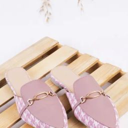 The White Pole Women's Pink Mule Shoes-image-76