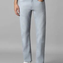 Louis Philippe Grey Cotton Regular Fit Jeans-image-82