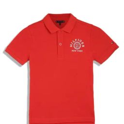 Tommy Hilfiger Boys Red Solid Regular Fit Polo T-Shirt-image-19