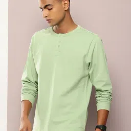 Dillinger Green Cotton Regular Fit Solid T-Shirt-picture-5