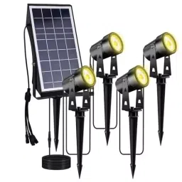 GIGAWATTS Solar Spotlight with Panel Polyvinyl Chloride 4 W, GW-163 (Pack of 4 Pcs)-33