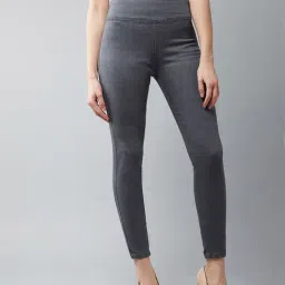 DOLCE CRUDO Grey Skinny Fit Jeggings-picture-46