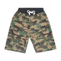 Li'l Tomatoes Boys Olive Green Cotton Camouflage Shorts-image-79