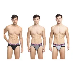 IC4 Multicolor Self Design Briefs - Pack of 3-28