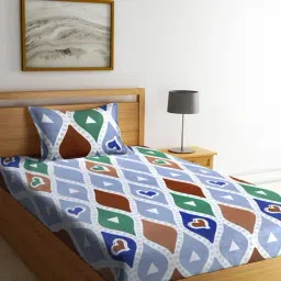 Klotthe Multicolor Cotton 300 TC Single Bedsheet Set-picture-18