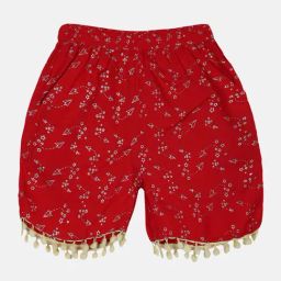 Kiddopanti Kids Red Printed Shorts-image-35