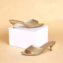 Forever Glam by Pantaloons Women's Golden Casual Sandals-picture-30