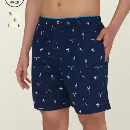 XYXX Navy & Light Yellow Printed Boxers - Pack of 2-picture-21
