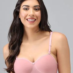 AROUSY Pink Cotton T-Shirt Bra-picture-28