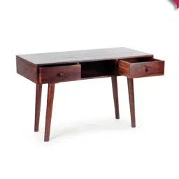 ExclusiveLane Andromeda Brown Sheesham Wood Handcrafted Study Table Walnut Finish-42