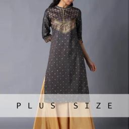 Aurelia Grey Printed Straight Kurta-image-76