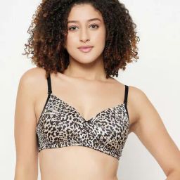 Clovia Beige Regular Fit Printed Bra-picture-19