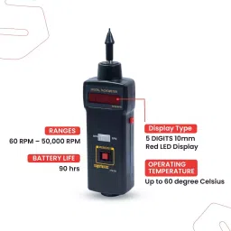 Systems Tech HTM 590 Contact Type & TM 801 Digital Panel Mount Tachometer with Digital Tachogenerator Sensor image 4