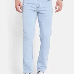 Octave Ice Blue Cotton Regular Fit Jeans-image-51