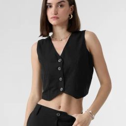 The Souled Store Black Cotton Regular Fit Top-image-85