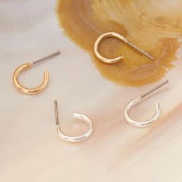 Accessorize London Silver Mini Simple Hoop Earrings - Set of 2-42