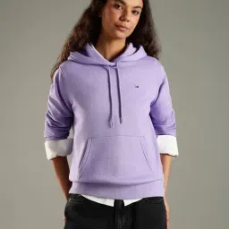 TOMMY HILFIGER Ophelia Purple Regular Fit Cotton Hoodie-picture-16