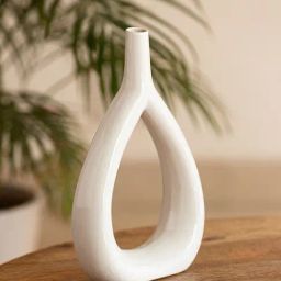 ExclusiveLane Aeolus Modern White Ceramic Decorative Vase-39