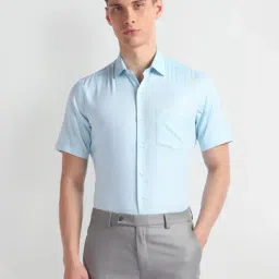 Arrow Blue Cotton Regular Fit Shirt-picture-1
