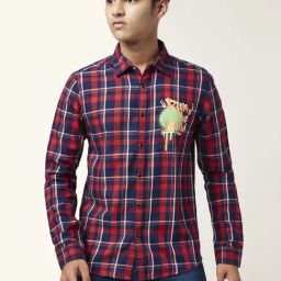 Coolsters by Pantaloons Kids Red Cotton Chequered Full Sleeves Shirt-image-68