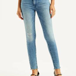 Levi's 711 Light Blue Mid Rise Skinny Fit Jeans-image-72