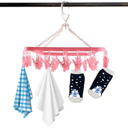 Myntra Elegant Homes Pink 32 Clips Flying 360 RotatingClothHanger-55