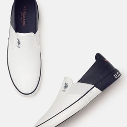 U.S. Polo Assn. Men White Solid Lanap Slip-On Sneakers-image-85
