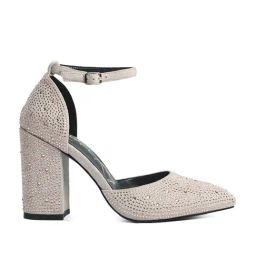 London Rag Women's Beige Ankle Strap Sandals-54