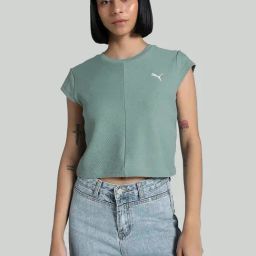 Puma Green Cotton Slim Fit Top-33