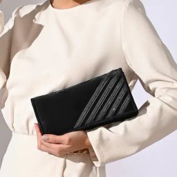 LAVIE Signature Black Embellished Clutch-2