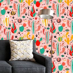 ArtzFolio Printed UV-Resistant Anti-Bacterial Pink Desert Flowers Peel & Stick Wallpaper-image-17