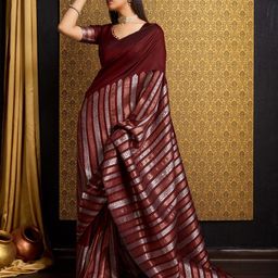 Panchaamrit Woven Design Zari Silk Blend Banarasi Saree-image-31