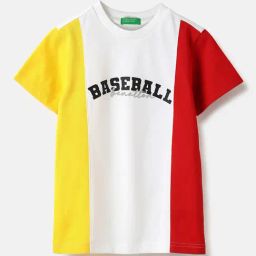 United Colors Of Benetton Boys Multicolor Cotton Regular Fit Colorblock T-Shirt-picture-20