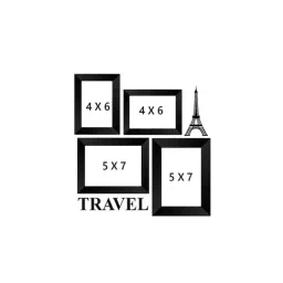 eCraftIndia Memory Black Collage Photoframes - Set of 4 image 4