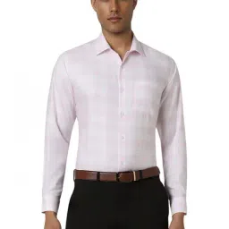 Van Heusen White Cotton Regular Fit Checks Shirt-picture-17