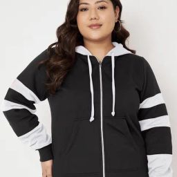 BRINNS Black Color-Block Hoodie Sweatshirt-picture-7