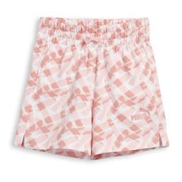 Puma Kids AOP Rose Dust Pink Cotton Printed Shorts-image-68