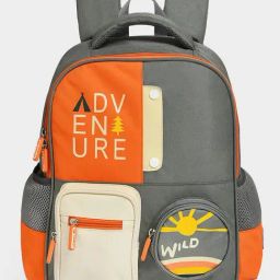 MiArcus Grey Premium School Backpack with Multiple Pockets for Kids (4Y+)-4