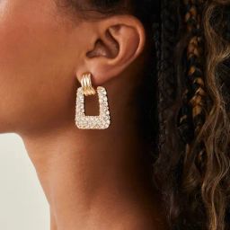 Accessorize London Crystal Doorknocker Earrings-36