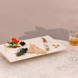 Mason Home Honeycomb & Bee Luxe Marble Cheese Platter With Knife-28