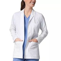 ETS Hand Pro XL Size Half Sleeves Lab Coat For Doctors, Students and Healthcare Professional White-image-48