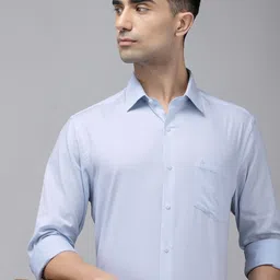Arrow Pure Cotton Textured Manhattan Slim Fit Opaque Formal Shirt-picture-2