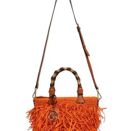 Hie Juicy Orange Textured Medium Sling Handbag-image-62