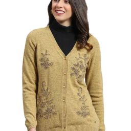 Monte Carlo Mustard Embellished Cardigan-image-22